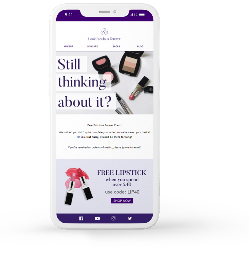 Look fabulous forever dynamic content case study examples in phone